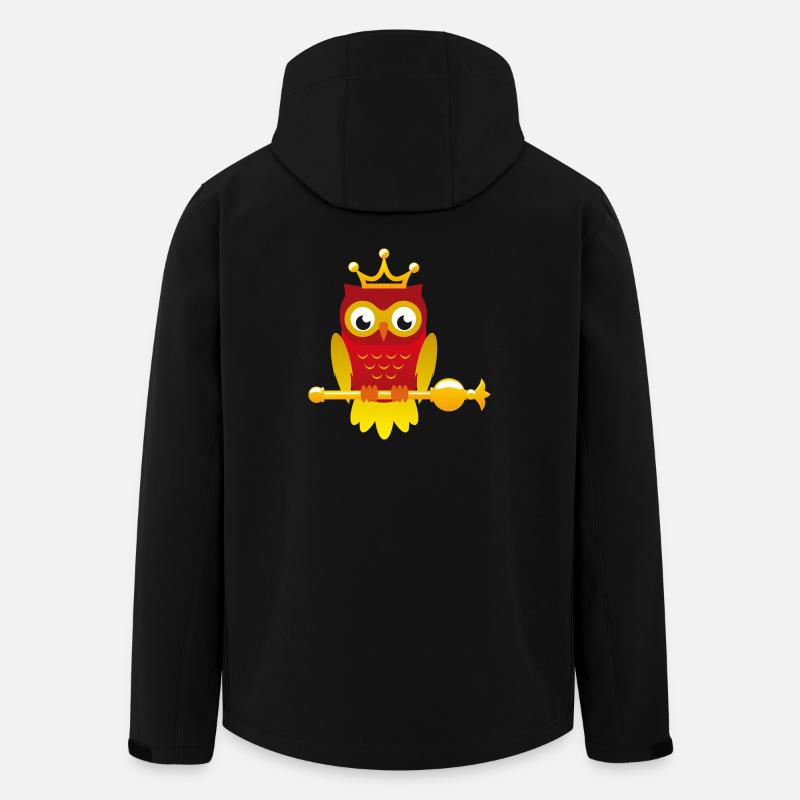 King owl with scepter - Men’s Recycled Softshell Jacket by Stanley/Stella - black