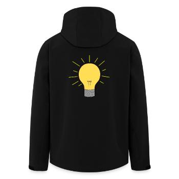 Ampoule ampoule lumière cadeau - Veste softshell homme en polyester recyclé Stanley/Stella - noir - Dos - AI Model Male 185 light (185cm)