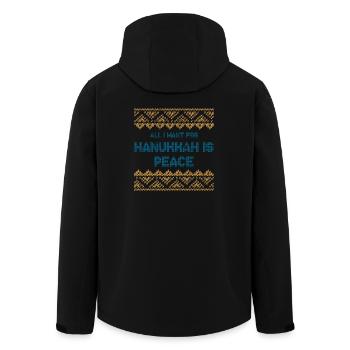 Ugly Hanukkah, Chanukkah, Lichterfest, Geschenk - Recycelte Männer Softshell-Jacke von Stanley/Stella - Schwarz - Hinten - AI Model Male 185 light (185cm)