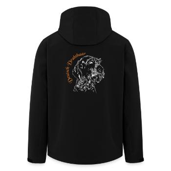 DEUTSCH DRAHTHAAR Wilsigns Jagdhund Hunde Geschenk - Recycelte Männer Softshell-Jacke von Stanley/Stella - Schwarz - Hinten - AI Model Male 185 light (185cm)
