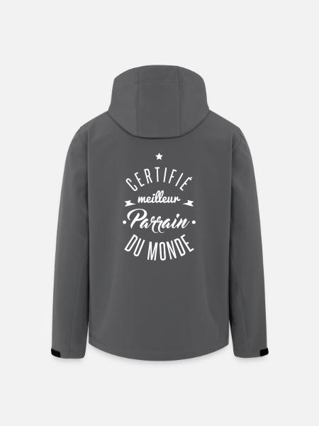 meilleur parrain - Veste softshell homme en polyester recyclé Stanley/Stella - noir