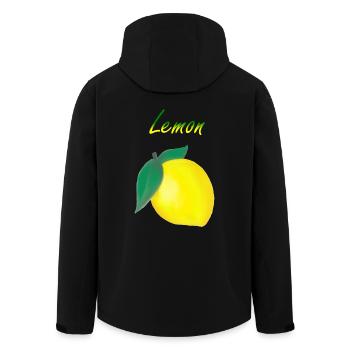 Lemon / Zitrone - Recycelte Männer Softshell-Jacke von Stanley/Stella - Schwarz - Hinten - AI Model Male 185 light (185cm)