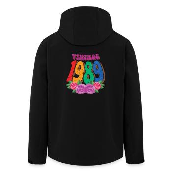 Jahrgang 1989 35. Geburtstag für Frauen 35 Jahre alt - Recycelte Männer Softshell-Jacke von Stanley/Stella - Schwarz - Hinten - AI Model Male 185 light (185cm)