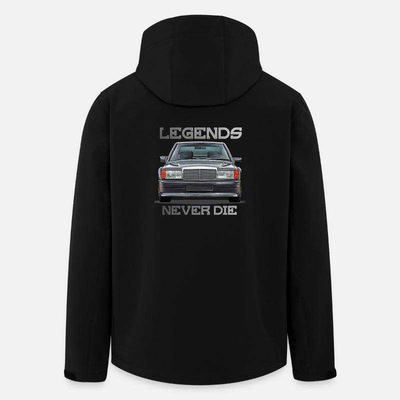 W201 190E legends never die - Recycelte Männer Softshell-Jacke von Stanley/Stella - Schwarz