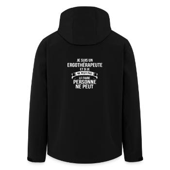 Ergothe rapeute - Veste softshell homme en polyester recyclé Stanley/Stella - noir - Dos - AI Model Male 185 light (185cm)