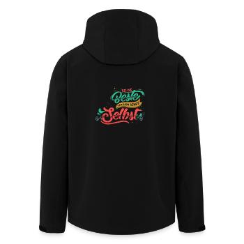 Sport Fitness Motivation T-Shirt - Recycelte Männer Softshell-Jacke von Stanley/Stella - Schwarz - Hinten - AI Model Male 185 light (185cm)