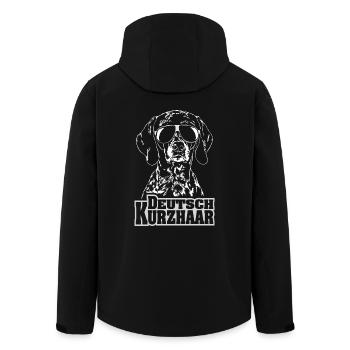 GERMAN SHORTHAIR Cool Wilsigns Dog Dog Gift - Men’s Recycled Softshell Jacket by Stanley/Stella - black - Back - AI Model Male 185 light (185cm)
