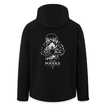 Poodle Mom Hunde Hund Pudel Wilsigns - Recycelte Männer Softshell-Jacke von Stanley/Stella - Schwarz - Hinten - AI Model Male 185 light (185cm)
