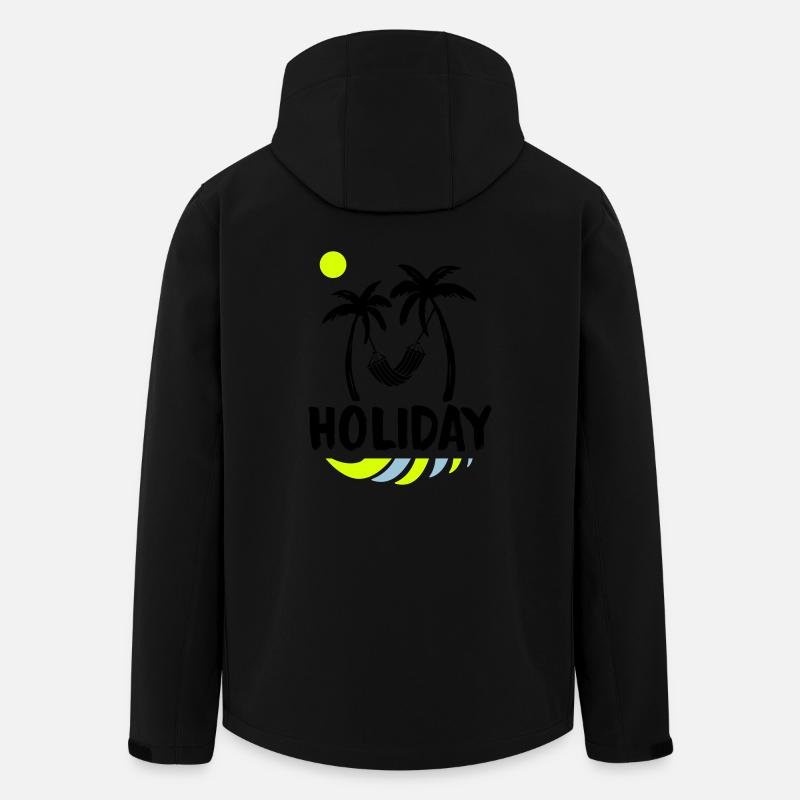 Palmiers Relax Vacances - Veste softshell homme en polyester recyclé Stanley/Stella - noir