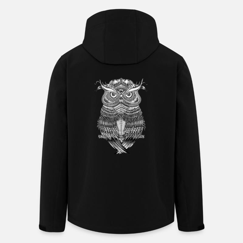 owl - Men’s Recycled Softshell Jacket by Stanley/Stella - black