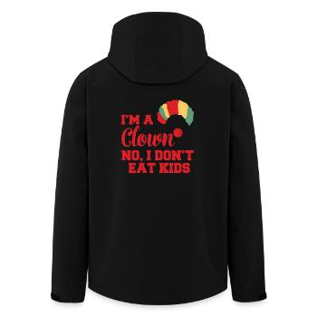 Clown: I'm A Clown. No, I don't eat kids gift - Men’s Recycled Softshell Jacket by Stanley/Stella - black - Back - AI Model Male 185 light (185cm)