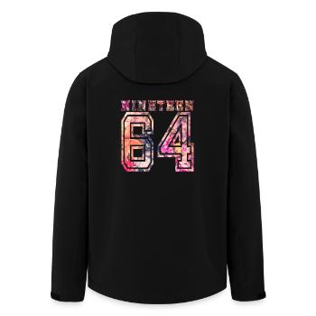 NINETEEN 1964 B - Men’s Recycled Softshell Jacket by Stanley/Stella - black - Back - AI Model Male 185 light (185cm)