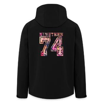NINETEEN 1974 B - Men’s Recycled Softshell Jacket by Stanley/Stella - black - Back - AI Model Male 185 light (185cm)