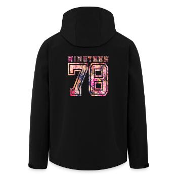 NINETEEN 1978 B - Men’s Recycled Softshell Jacket by Stanley/Stella - black - Back - AI Model Male 185 light (185cm)