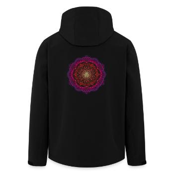 Mandala - Recycelte Männer Softshell-Jacke von Stanley/Stella - Schwarz - Hinten - AI Model Male 185 light (185cm)