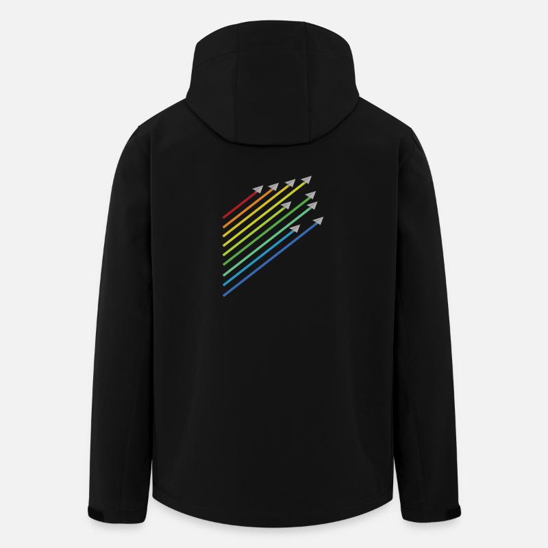 rainbow paper plane flight - Men’s Recycled Softshell Jacket by Stanley/Stella - black