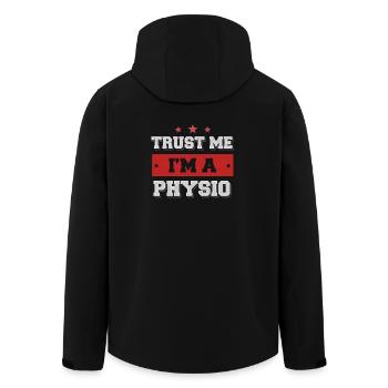 Trust me I'm a Physio! - Men’s Recycled Softshell Jacket by Stanley/Stella - black - Back - AI Model Male 185 light (185cm)