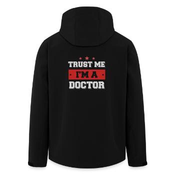 Trust me I'm a doctor! - Men’s Recycled Softshell Jacket by Stanley/Stella - black - Back - AI Model Male 185 light (185cm)