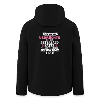 Peterbald Katze T Shirt Geschenk - Recycelte Männer Softshell-Jacke von Stanley/Stella - Schwarz - Hinten - AI Model Male 185 light (185cm)
