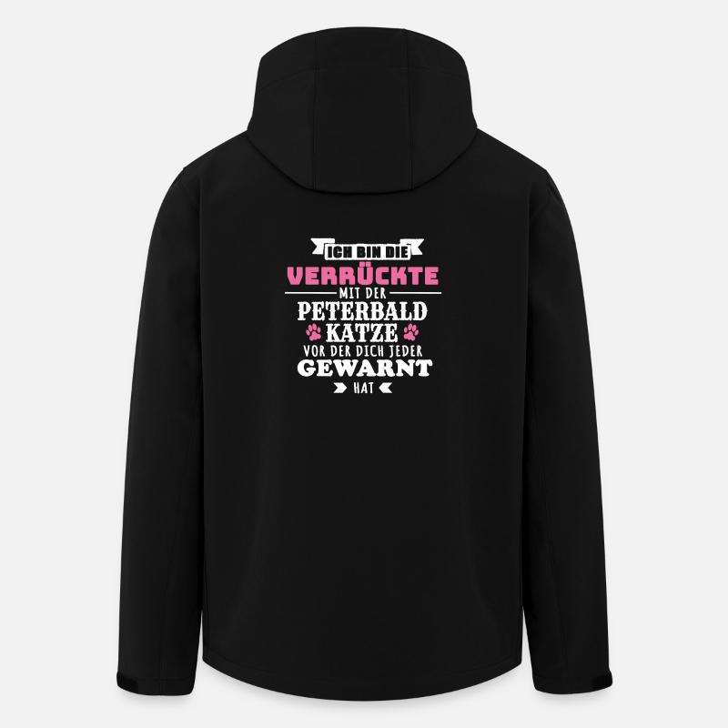 Peterbald Katze T Shirt Geschenk - Recycelte Männer Softshell-Jacke von Stanley/Stella - Schwarz
