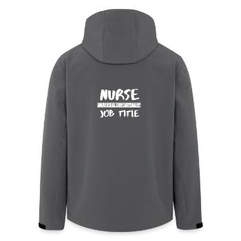 Krankenschwester Superhelden Krankenpfleger Idee - Recycelte Männer Softshell-Jacke von Stanley/Stella - Anthrazit - Hinten - AI Model Male 185 light (185cm)