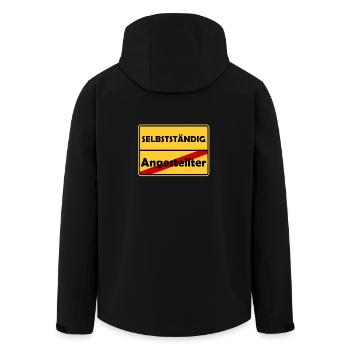 Glückwunsch zur Selbstständigkeit! - Recycelte Männer Softshell-Jacke von Stanley/Stella - Schwarz - Hinten - AI Model Male 185 light (185cm)