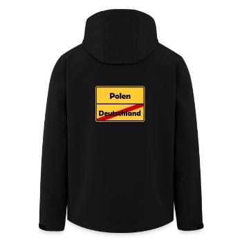Polen! Auswandern/Reisen nach Polen! - Recycelte Männer Softshell-Jacke von Stanley/Stella - Schwarz - Hinten - AI Model Male 185 light (185cm)