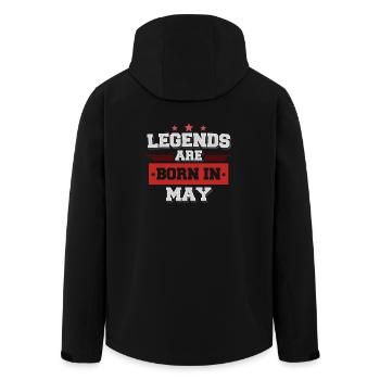 Legend are born in May - Recycelte Männer Softshell-Jacke von Stanley/Stella - Schwarz - Hinten - AI Model Male 185 light (185cm)