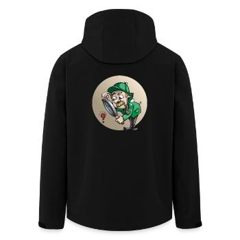 detective private eye investigator1 - Men’s Recycled Softshell Jacket by Stanley/Stella - black - Back - AI Model Male 185 light (185cm)