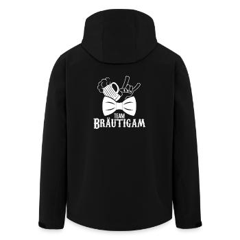 JGA Jungessellenabschied Team Bräutigam - Recycelte Männer Softshell-Jacke von Stanley/Stella - Schwarz - Hinten - AI Model Male 185 light (185cm)