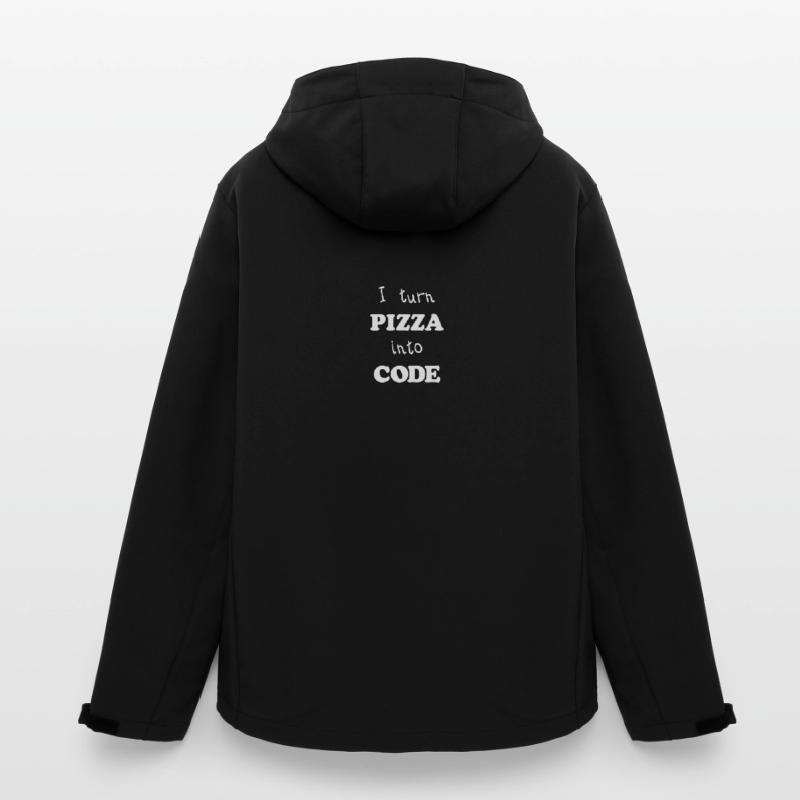 Je tourne Pizza dans le code de script programmeur Conception Veste softshell homme en polyester recyclé Stanley/Stella