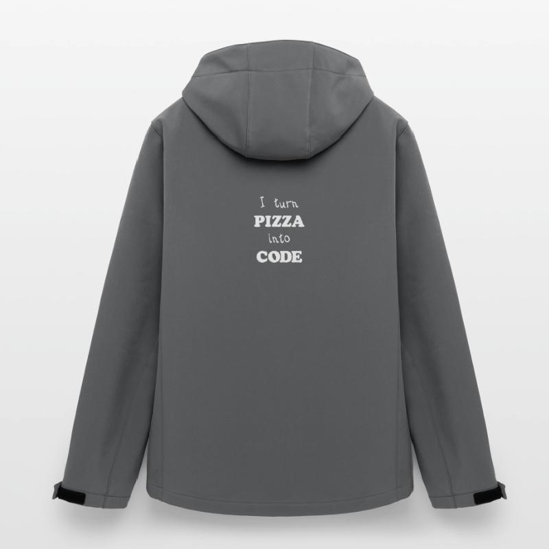 Je tourne Pizza dans le code de script programmeur Conception Veste softshell homme en polyester recyclé Stanley/Stella