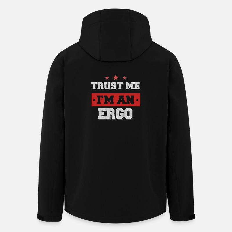 Trust me I’m an ergo - Veste softshell homme en polyester recyclé Stanley/Stella - noir