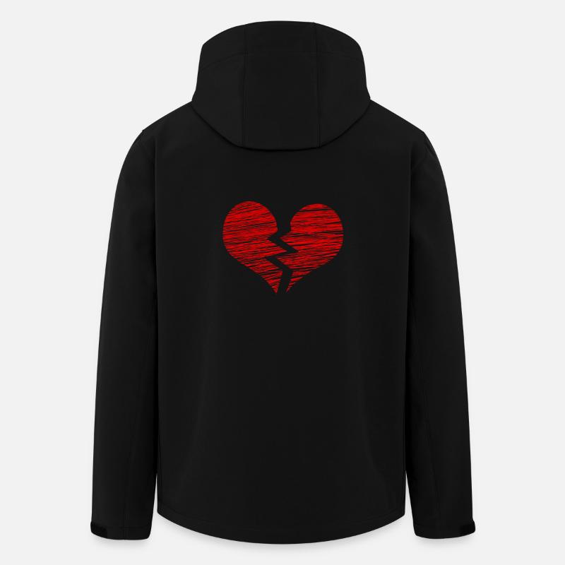 Le coeur brisé - Veste softshell homme en polyester recyclé Stanley/Stella - noir
