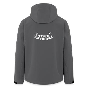 Idée drôle de cadeau - Testo Tobi - Veste softshell homme en polyester recyclé Stanley/Stella - charbon - Dos - AI Model Male 185 light (185cm)