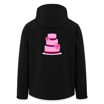 Torte Hochzeit Hochzeitstorte Blumen Geschenkidee - Recycelte Männer Softshell-Jacke von Stanley/Stella - Schwarz - Hinten - AI Model Male 185 light (185cm)