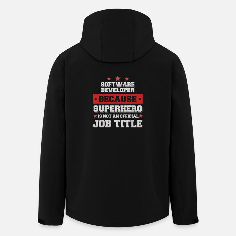 Software Developer Superhero Shirt - Recycelte Männer Softshell-Jacke von Stanley/Stella - Schwarz