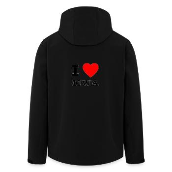 i love IOWA - Recycelte Männer Softshell-Jacke von Stanley/Stella - Schwarz - Hinten - AI Model Male 185 light (185cm)