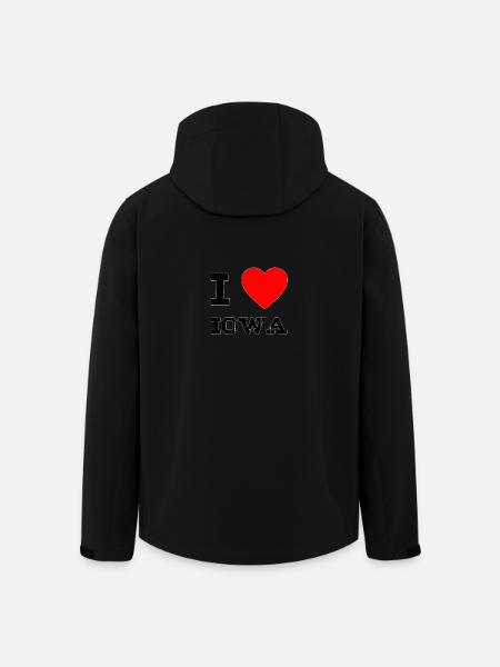 i love IOWA - Recycelte Männer Softshell-Jacke von Stanley/Stella - Schwarz