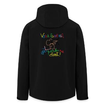 Vous lavé vu ? - Veste softshell homme en polyester recyclé Stanley/Stella - noir - Dos - AI Model Male 185 light (185cm)