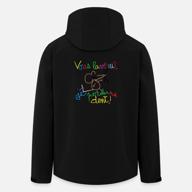 Vous lavé vu ? - Veste softshell homme en polyester recyclé Stanley/Stella - noir
