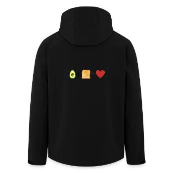 Avocado / Toast / Love / Toast und Avocado - Recycelte Männer Softshell-Jacke von Stanley/Stella - Schwarz - Hinten - AI Model Male 185 light (185cm)