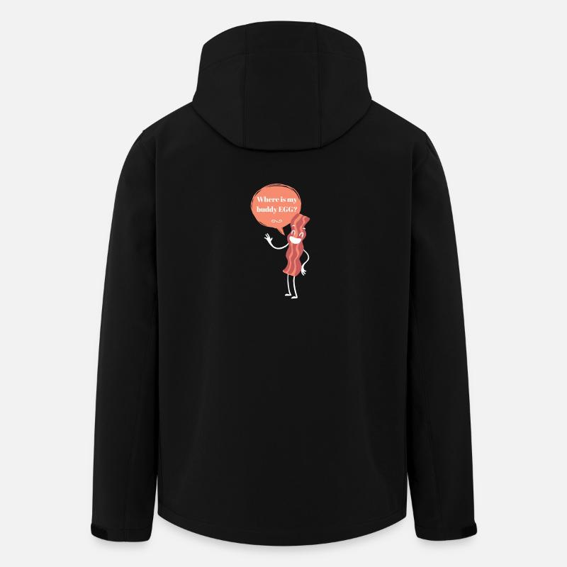 Bacon / EGG / Design / Baconstripes - Recycelte Männer Softshell-Jacke von Stanley/Stella - Schwarz