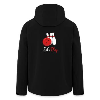 Bowling - Recycelte Männer Softshell-Jacke von Stanley/Stella - Schwarz - Hinten - AI Model Male 185 light (185cm)