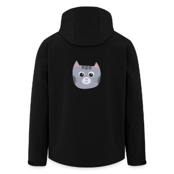 chaton - Veste softshell homme en polyester recyclé Stanley/Stella - noir - Dos - AI Model Male 185 light (185cm)