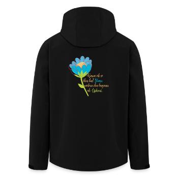 Blumen wachsen langsamer als Unkraut - Recycelte Männer Softshell-Jacke von Stanley/Stella - Schwarz - Hinten - AI Model Male 185 light (185cm)