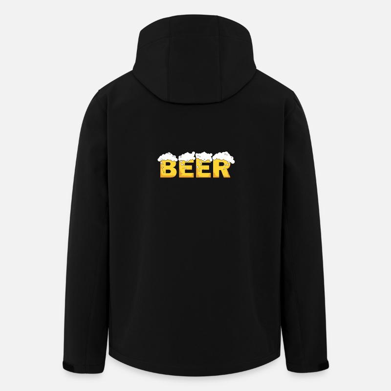 bière - Veste softshell homme en polyester recyclé Stanley/Stella - noir