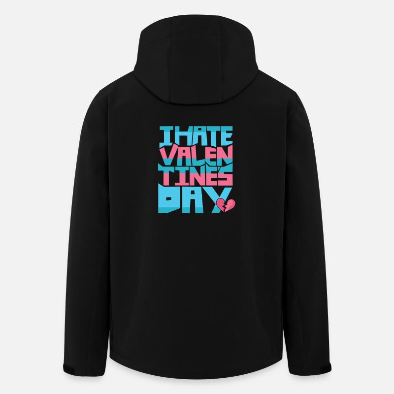 i hate valentines day - Recycelte Männer Softshell-Jacke von Stanley/Stella - Schwarz
