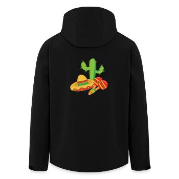 Mexiko - Design Shirt - Recycelte Männer Softshell-Jacke von Stanley/Stella - Schwarz - Hinten - AI Model Male 185 light (185cm)