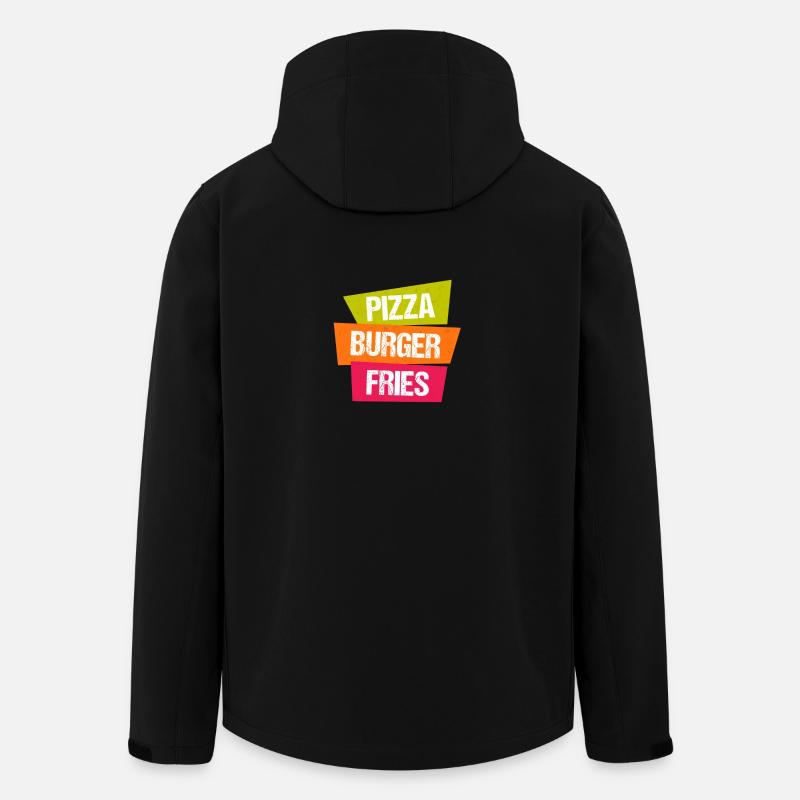 Pizza burger fries - Men’s Recycled Softshell Jacket by Stanley/Stella - black